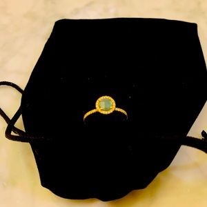 Meira T emerald ring in 10k yellow gold